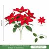 Букет из 5 головок искусственной пуансеттии, красные искусственные цветы пуансеттии, рождественское украшение, реалистичные горшечные украшения