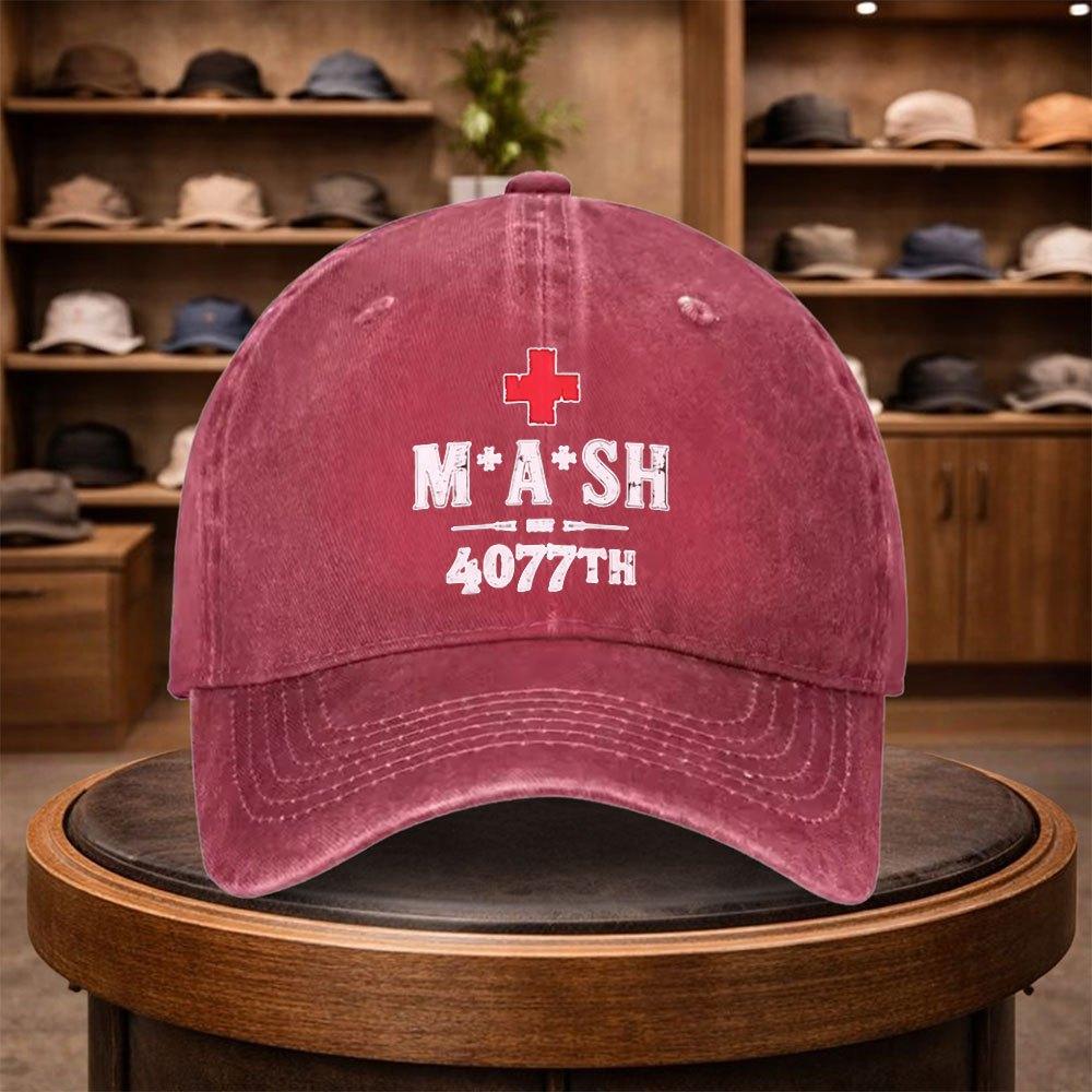 Army Mobile Surgical Hospital Print Baseball Cap Casual Snapback Hat Fashionable Outdoor Adjustable Cap Suitable for All Se