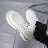 Fashion White Boots For Men New British Style Platform Motorcycle Boots Good Quality Casual Men’s High Top Leather Shoes Punk 2023