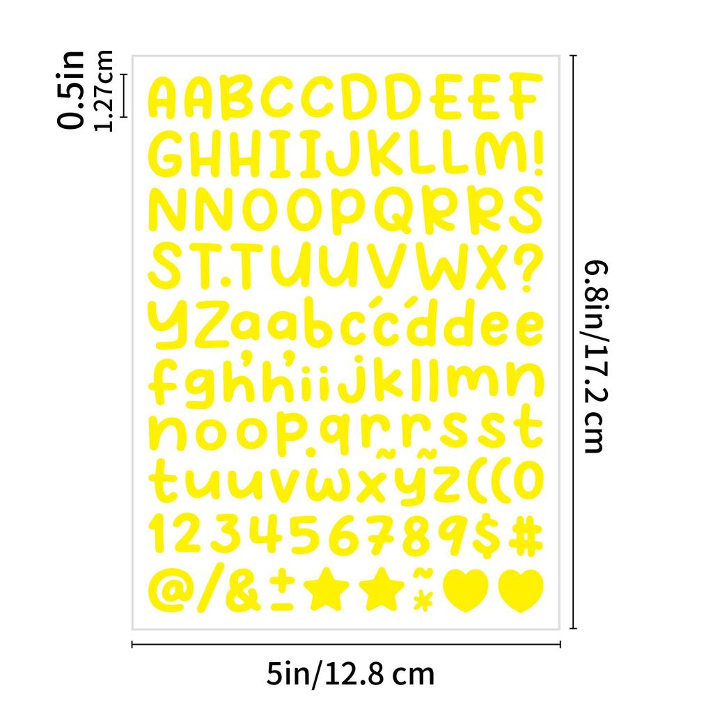 0.5inch Alphabet Stickers Small Size Greeting Cards Decorative Letter Stickers for Clipping Books