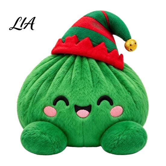 Anxiety Relief Squeeze Toys Giant Dumpling Plush Pillow, Cute Stuffed Steamed Bun Toy, Soft Plushies for Stress Management Food