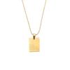 Модная женская цепочка на ключицы из титановой стали 18K, высококачественная, для DIY, с блестящей буквой, квадратным, брендовым подвеском, ожерелье