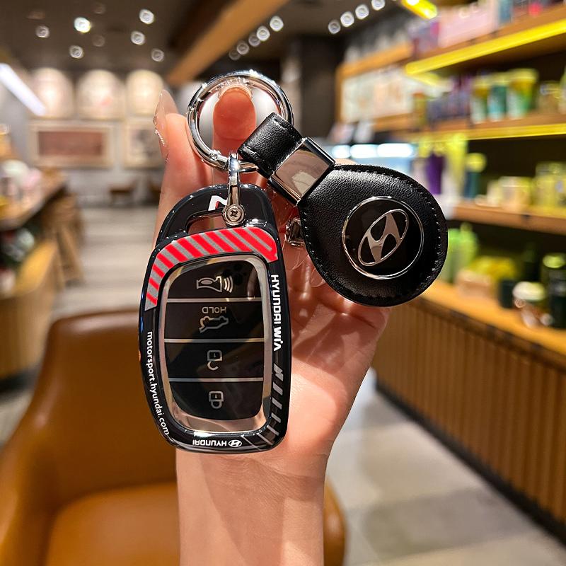 Car Remote Key Case Cover For Hyundai Creta Ix35 Ix45 I10 I30 I40 Tucson Santa Fe Rena Sonata Elantra 4Buttons Auto Accessories AH4
