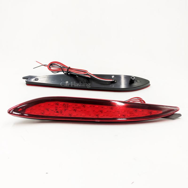 Car Flashing 1 Set LED Rear Bumper Reflector For Hyundai Sonata 8 2010 2011 2012 2013 2014 Brake Light Fog Lamp Turn signal