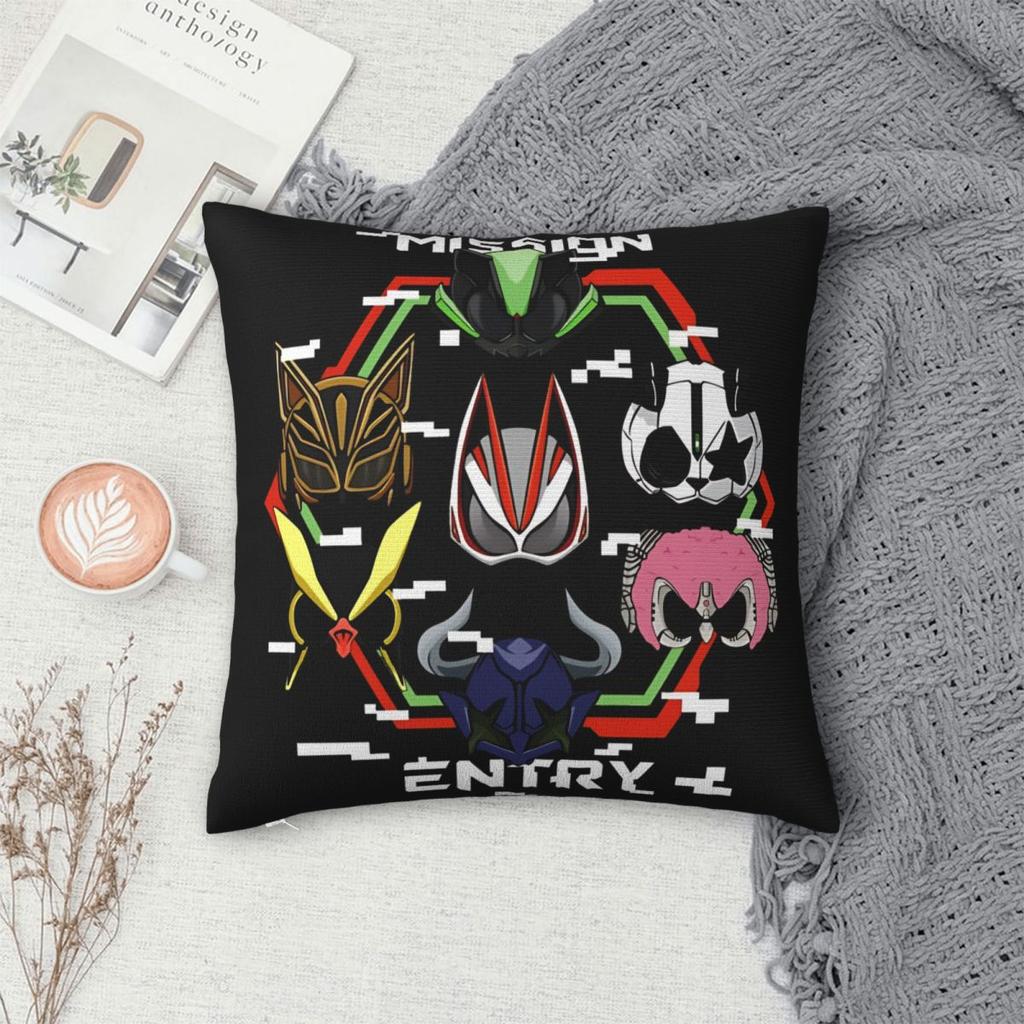 Kamen Rider Geats Entry Printed Pillowcases Cushion Cover Throw Pillow Cover Warm Home Decor Zipper Multiple Sizes