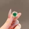 High-End Emerald Brooch Women'S Exquisite Anti-Light V-Neckline Button Dress Fixed Pin With Accessories