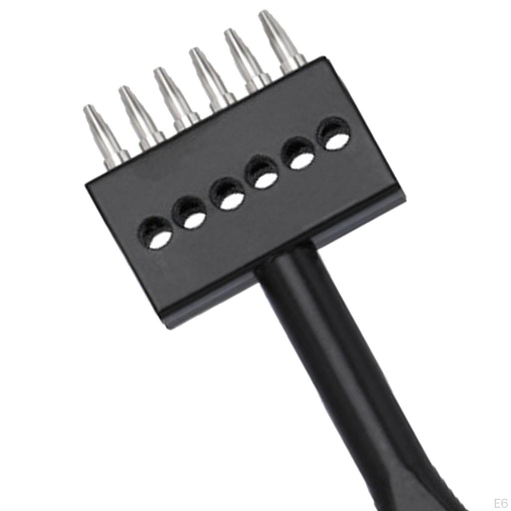 Инструмент для прокалывания кожи с зубцами 5 мм, удобная ручка, вспомогательные инструменты, прочный круглый дырокол