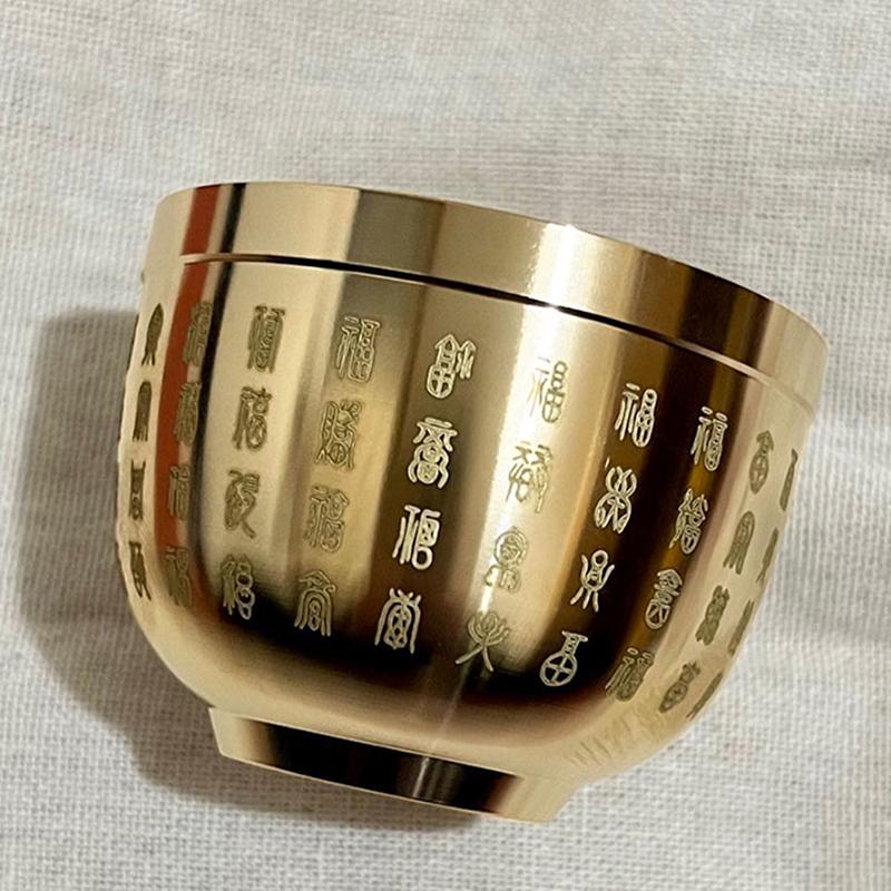 Чистая латунь Рог изобилия Цилиндр для риса Байфу Настольное маленькое украшение Пепельница Украшение для кабинета Подарок Аксессуары для украшения дома Чашка