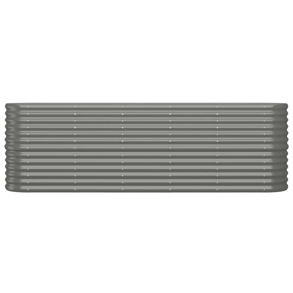 Raised Garden Bed Galvanized Steel 224 x 40 x 68 cm Gray