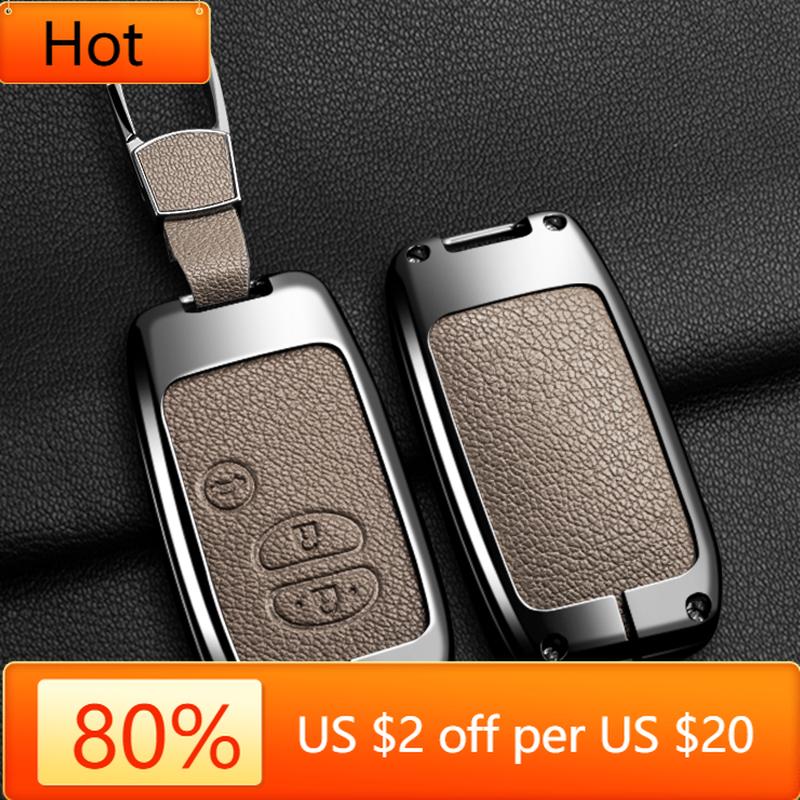 Interior Mouldings Alloy Car Key Case Cover Shell Fob For Toyota Prius 30 Alpha Aqua Land Cruiser Auris For Lexus LC 200 2012 -