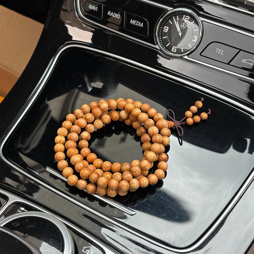 Mount Putuo Wild Peach Wood Prayer Beads, Car Accessories Auto Hanging Charm, Multi-Wrap Bracelet