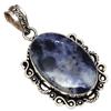 Pendant Sodalite Gemstone Handmade Mother'Day Silver Jewelry 2.25"