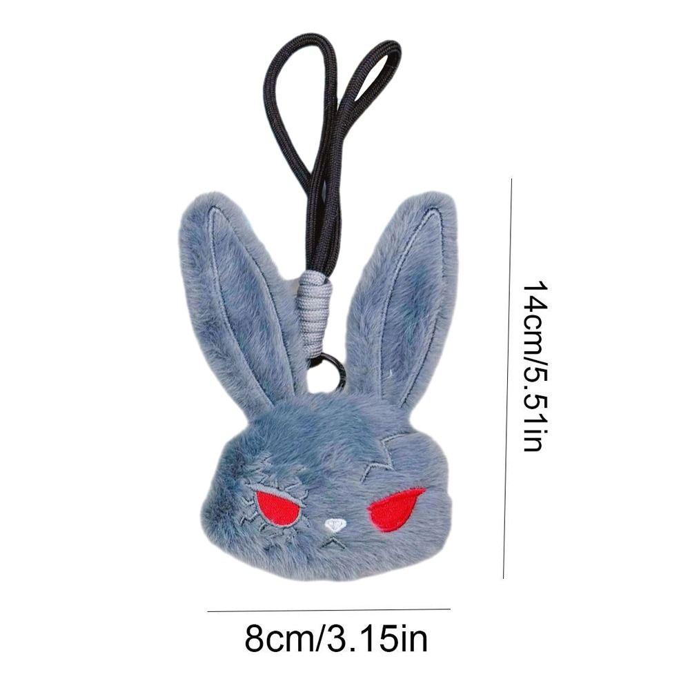 Dark Style Bunny Plush Keychain Plush Rabbit Keychain Pendant Plush Bunny Pendant Key Accessories