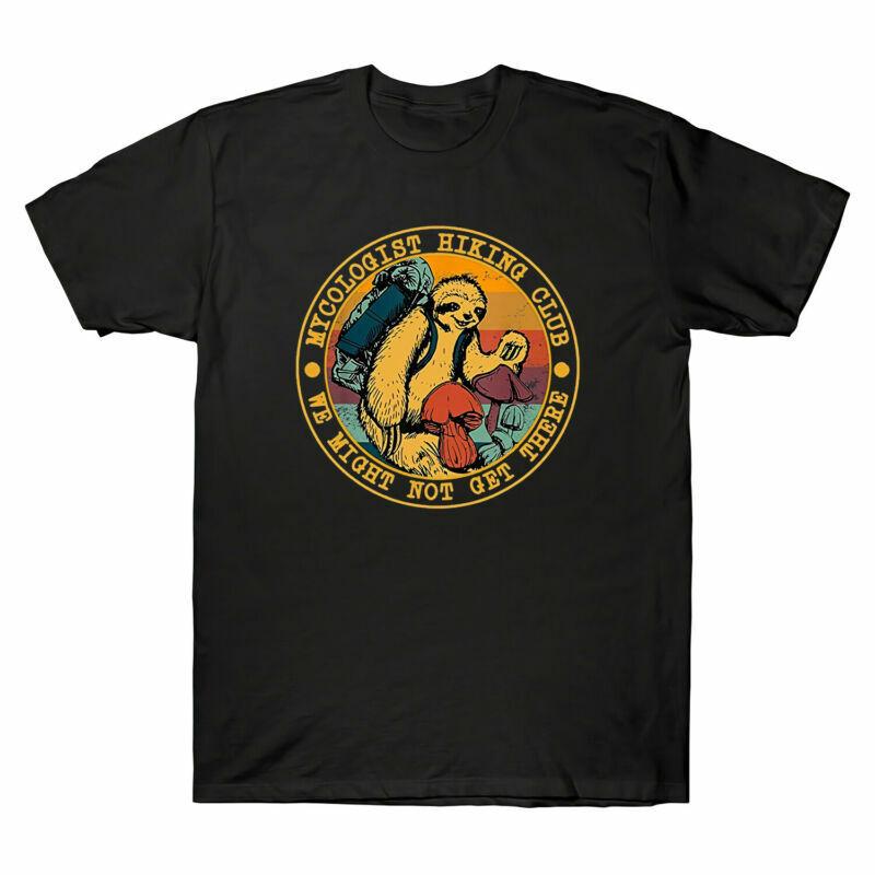 Mycologist Hiking Club We Might Not Get There Sloth Vintage Black Men's T Shirt