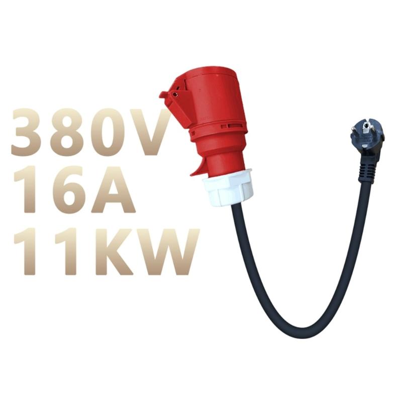 Адаптер для зарядки электромобилей для розетки Schuko к разъему CEE 16A 5Pin, кабель Schuko к CEE, водонепроницаемый IP56
