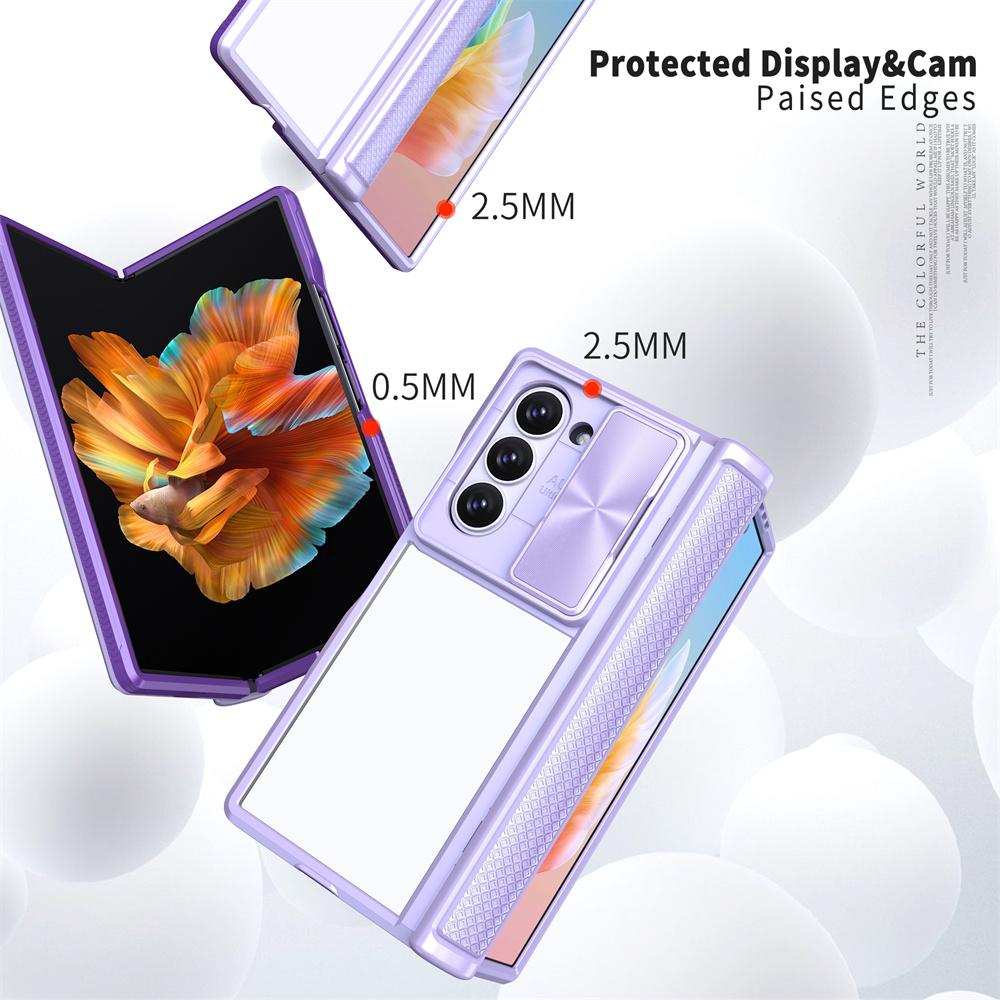 Прозрачный чехол для телефона с защитой шарниров для Samsung Z Fold 6 5 Fold6 Fold5 5G противоударный прозрачный акриловый защитный чехол