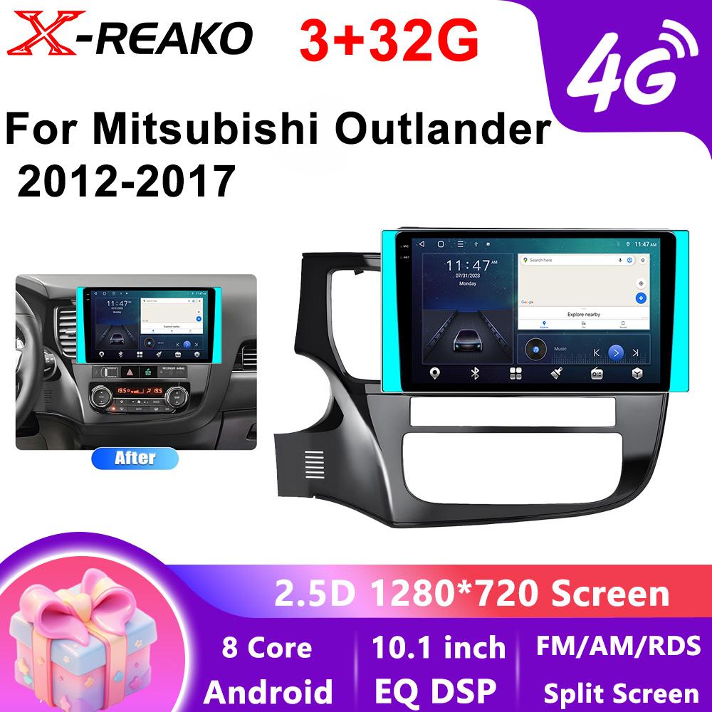 4G+WIFI автомобильное радио для Mitsubishi Outlander 3 2012-2017 2018 стерео мультимедийный проигрыватель Android 12 GPS навигация головное устройство Carplay