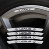4 шт. Наклейки на ступицу колеса автомобиля из алюминиевого сплава для F SPORT GX460 Ct200h IS250 ES 220D IS200 Fsport GS GX IS LS LX NX RX UX CT