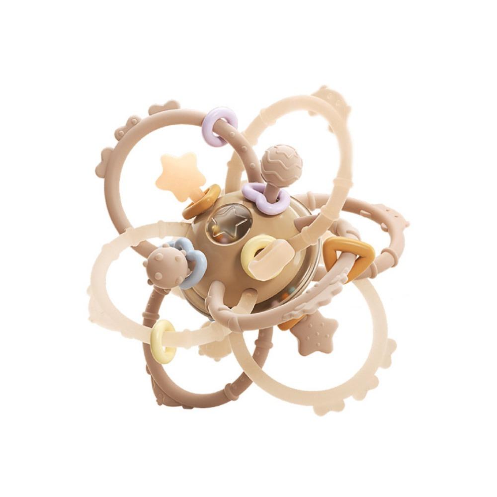 Grab Ball Baby Toy Soft Silicone Rattle Hand Grab Manhattan Round Ball  Baby Toy