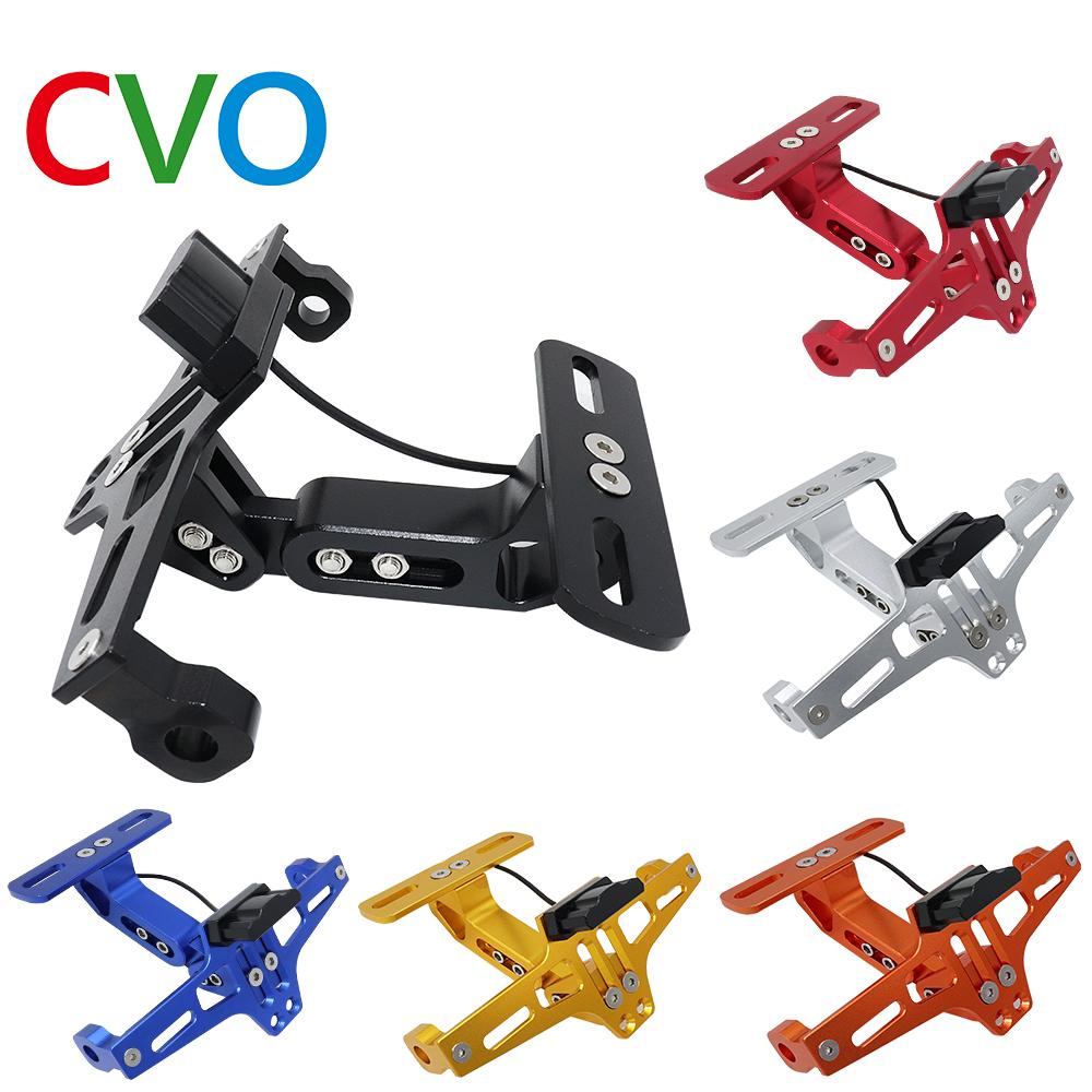 Универсальный держатель для мотоцикла с ЧПУ, алюминиевый держатель для номерного знака с регулируемым углом