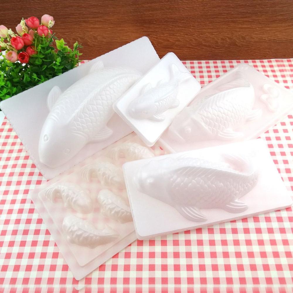 Легко извлекается из полипропиленового материала, форма карпа, форма для рыбы, желе, инструмент для выпечки, пудинг, сделай сам