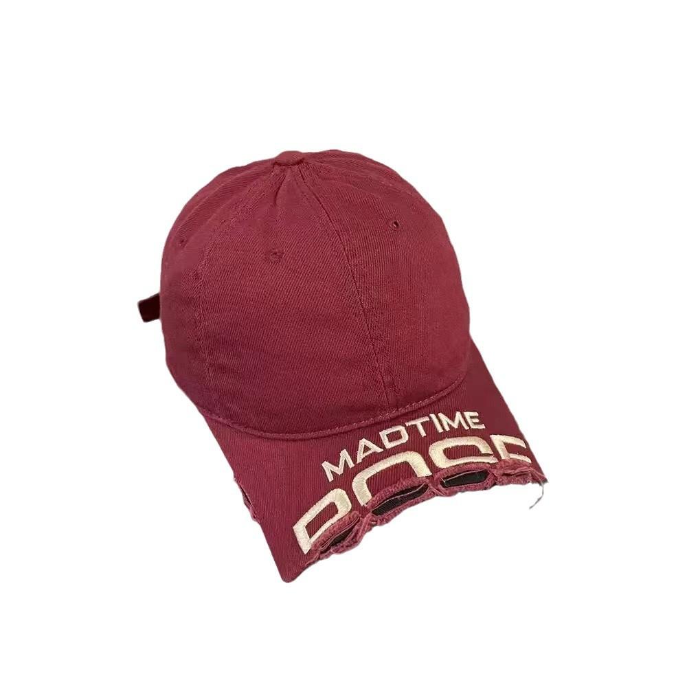 2025 новая бейсболка с короткими полями и вышитой окантовкой женская универсальная стираная старая кепка мужская Ван Анью Чао