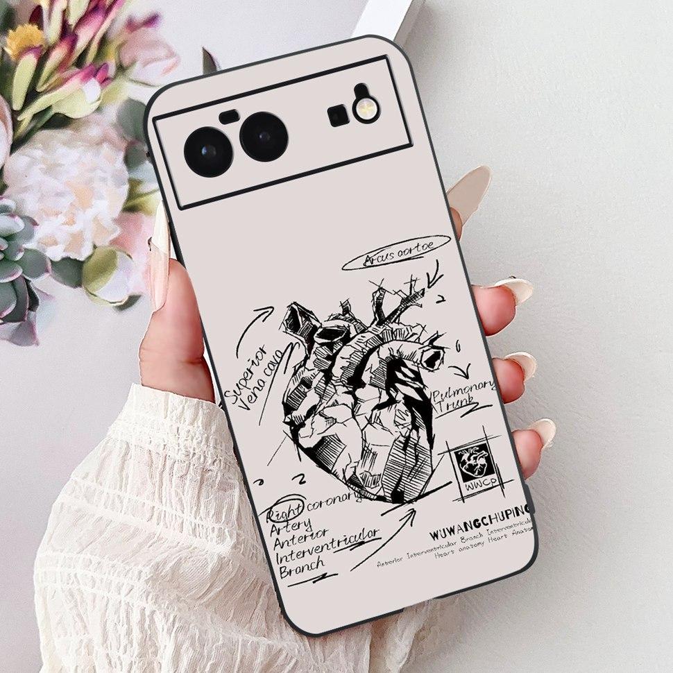 For Google Pixel 6 Case Cute Animals Soft Silicone Phone Cases For Google Pixel 6 Pixel6 Coque Ultra-thin TPU Back Cover Housing