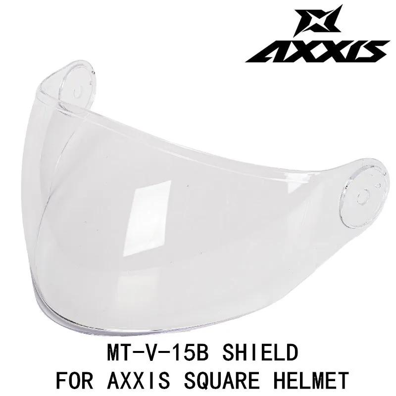 Оригинальный квадратный щиток для шлема AXXIS MT-V-15B + Линза для шлема Оригинальный цветные визоры Аксессуары для полушлема
