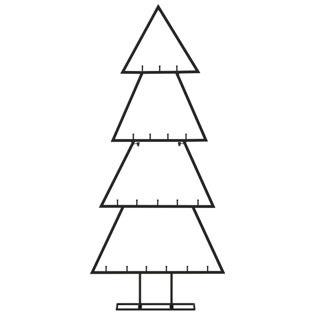 Metal Christmas Tree for Decorations Black 90 cm