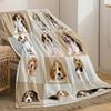 VIKAMA Cute Beagle Flannel Blanket - Soft and Lightweight, Suitable for All Seasons, Perfect for Napping, Machine Washable
