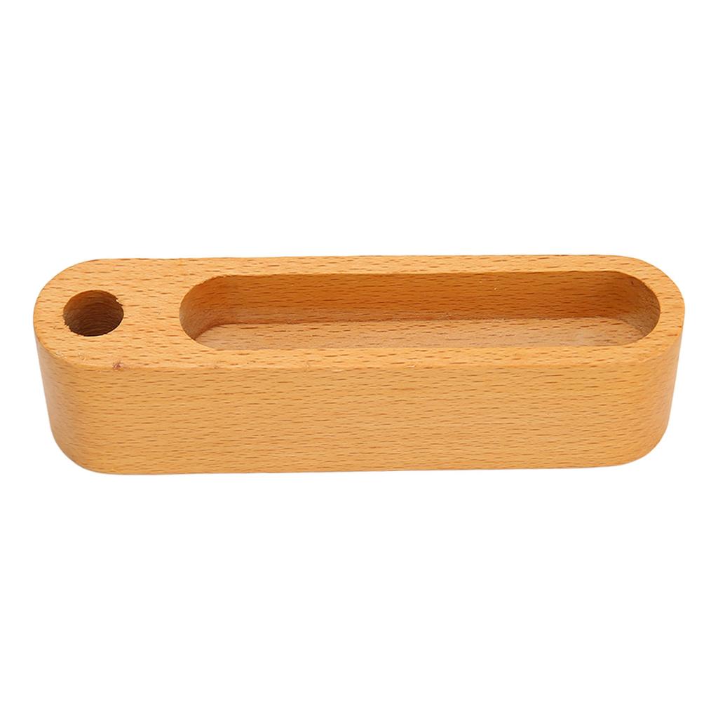 Деревянная настольная визитница с отверстием для ручки, элегантная подставка для образцов духов для салонов красоты