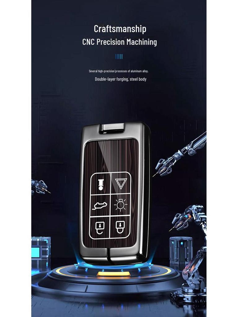 Metal Key Cover for Volvo XC60, XC90, S60, S80L, V60 - Full Shell