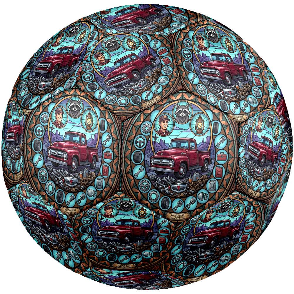 Wilderness Truck Adventure Round Football Size 5 Adult Ball Suitable for Training Matches and Outdoor Team.