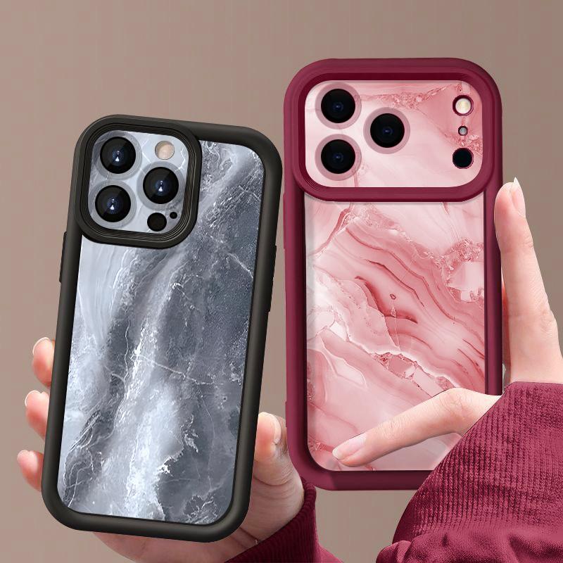 Акварельный цветочный мраморный чехол для iPhone 18 Pro Max Ударопрочный бампер Мягкая силиконовая крышка для iPhone 17 16 15 14 13 Pro Max 17E