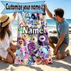 Custom Name Personalized Dandy's World Print Beach Towel, for Trip Camping Beach Party Home Decor, Birthday Gift for Family & Friends