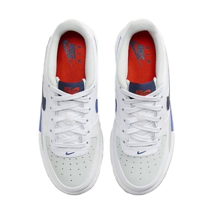 Nike Кроссовки Air Force 1 LV8 GS Upside Down Kids белые светло-серебристые астрономически-синие FN4730-002
