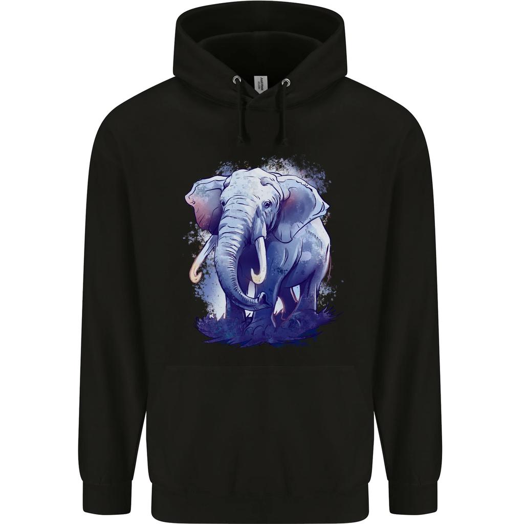 An Elephant Watercolour hoodie-Casual Pullover Sweatshirt