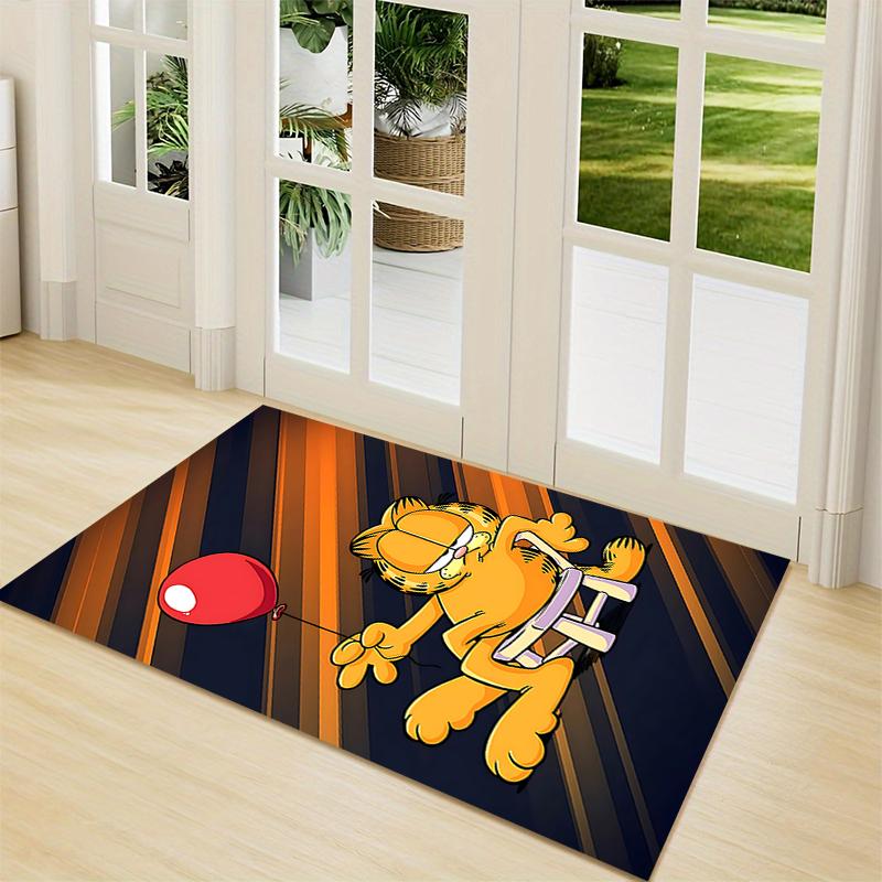 1Pc Garfield'S Cozy Nap Carpet Rug Customizable Soft Washable Antislip Home Living Room Sofa Mats Personalized Rug 091776