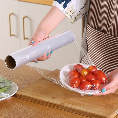 Пищевая пластиковая пленка, Одноразовая кухонная пленка с легким отрывом, Подходит для остатков еды, овощей, готовых блюд