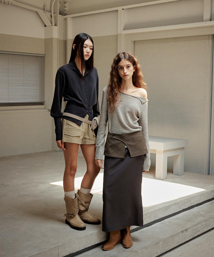 OURO Button Pocket Shorts [ Beige ]