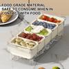 Divided Serving Tray with Lid Food Storage Container Snack Box 5 Compartment Snack Container Kitchen Fruit Storage Container New