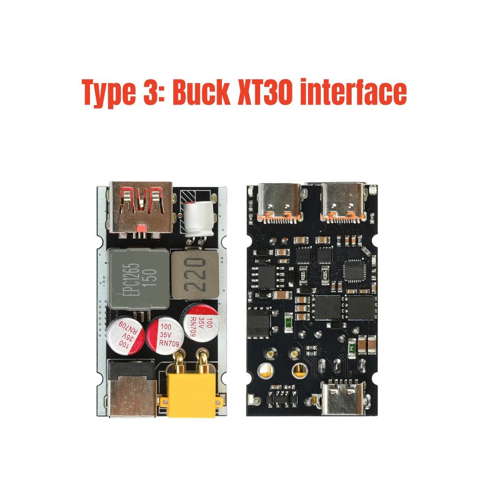 205W High Power Fast Charging Module PD QC 3.0/5.0 AllProtocols Step-up Step-down XT30/XT60 Interface Dual Port for Multi-device
