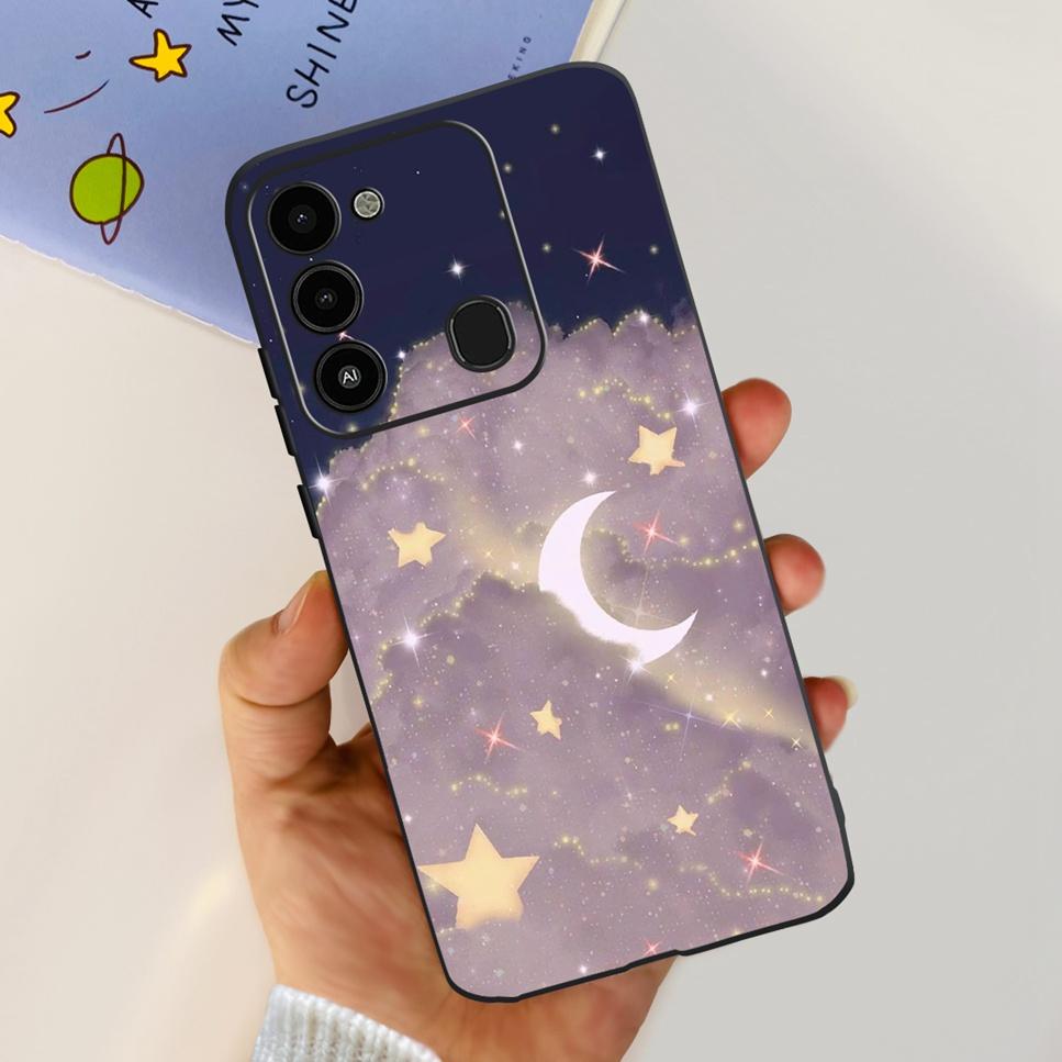 Чехол для Tecno Spark GO 2022 KG5 Мягкий Силикон Милый Кот Чехол для Телефона Для Tecno SparkGO 2022 6.52" Роскошные Цветы Любви Чехлы Funda