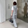 Zhi Xuan Женский повседневный комплект из жилета с капюшоном и широких брюк для полных, Весна 2026.
