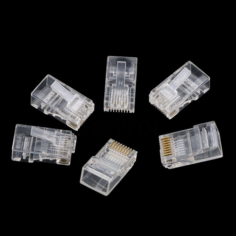 20 шт. RJ45 RJ-45 CAT5 CAT5E модульный кабельный разъем Ethernet позолоченный сетевой разъем