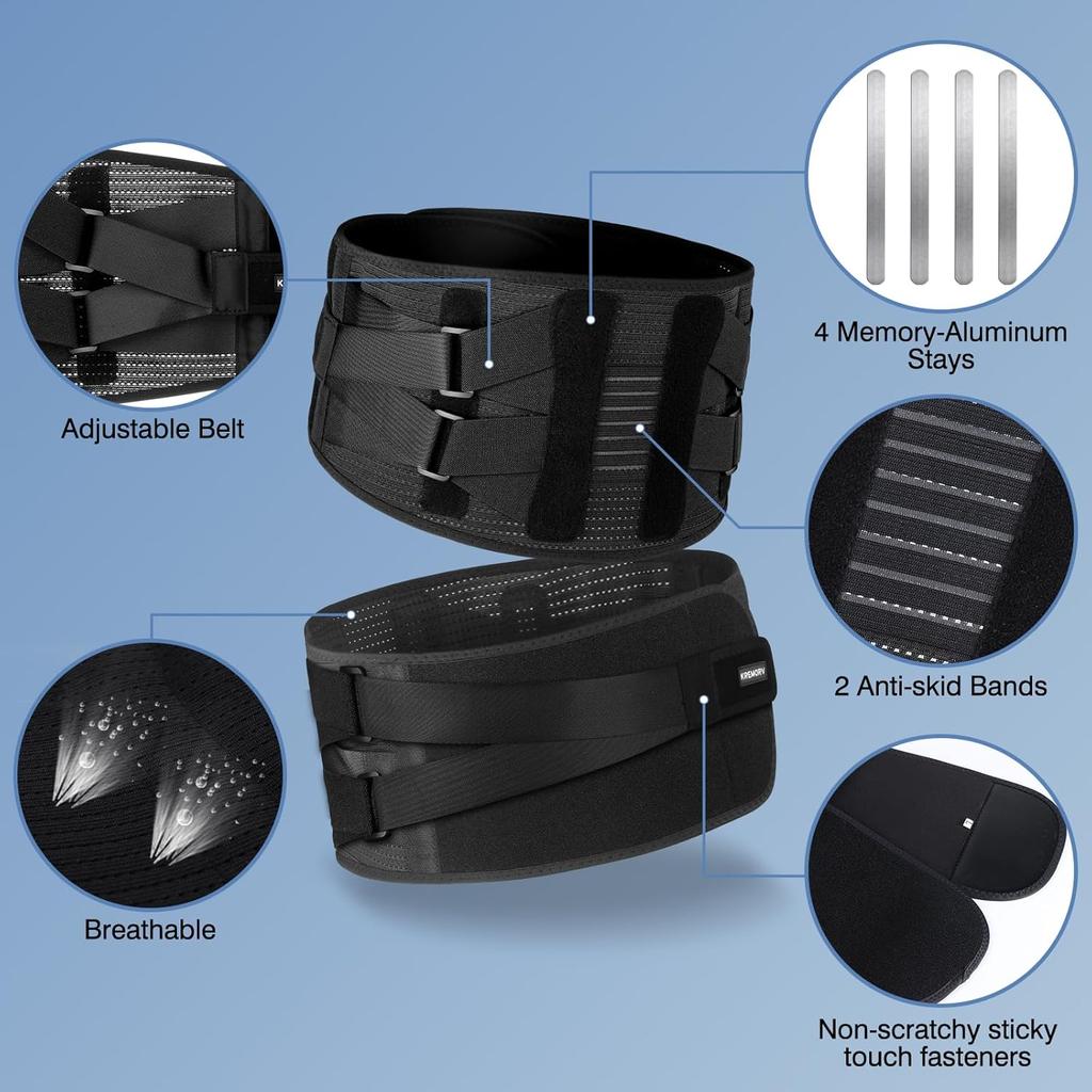 Back Brace for Women and Men Adjustable Ultra-Breathable Lumbar Support Belt Back Support Belt for Sedentariness Works Sports