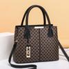 2021 Spring and Autumn Female's Fashion PU Leather Printing Large Capacity Retro Shoulder Bag