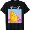 Funny Cheese Pizza Skeleton Graphic Tee T-Shirt