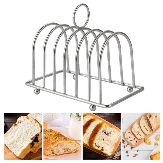Storing Sturdy Useful Ball Feet Stainless Steel Breakfast Bread Storage Shelf Bread Rack