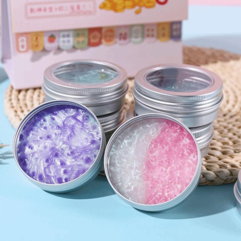 Colorful Non-newtonian Liquid Clay Toys Transparent Crystal Bouncy Slime Toy Kid Safe